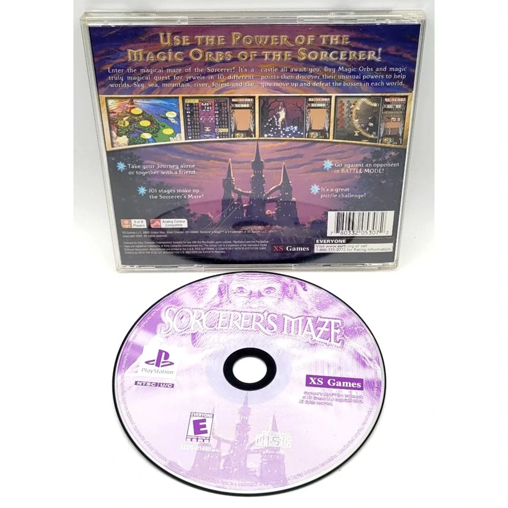 Sorcerer's Maze‎ (Sony PlayStation 1, 2003) CIB COMPLETE IN BOX BLACK LABEL